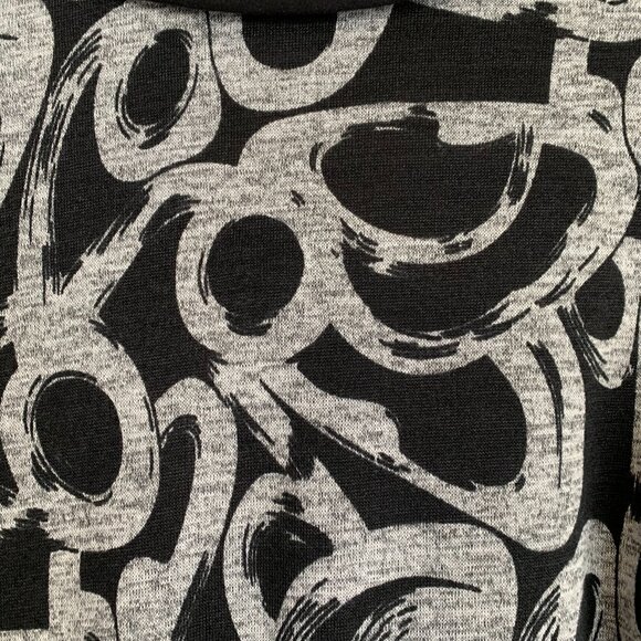 Joseph Ribkoff Snap Front Black Gray US 4 Duster Cardigan Kimono Abstract Cowl - Picture 7 of 14